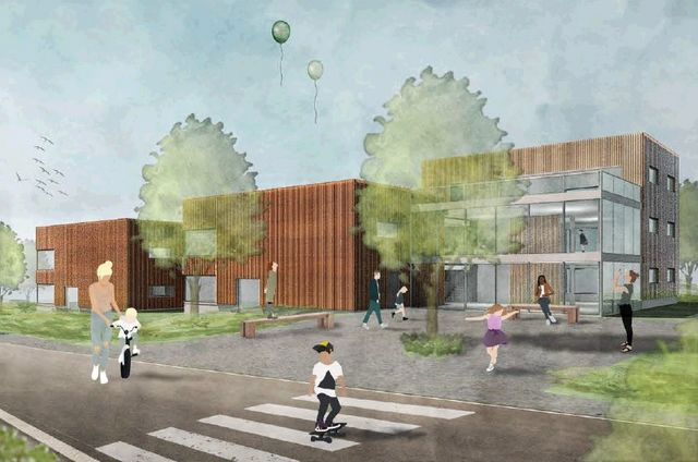 Bild des Studienentwurfs für den Neubau eines Kinderhaus am Brucker Bahnhof