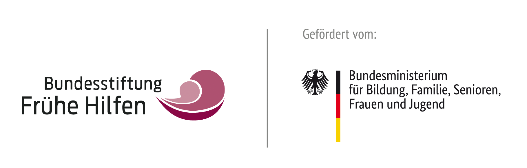 Logos Bundesstiftung Frühe Hilfen und Bayerisches Staatsministerium für Famiie, Arbeit und Soziales