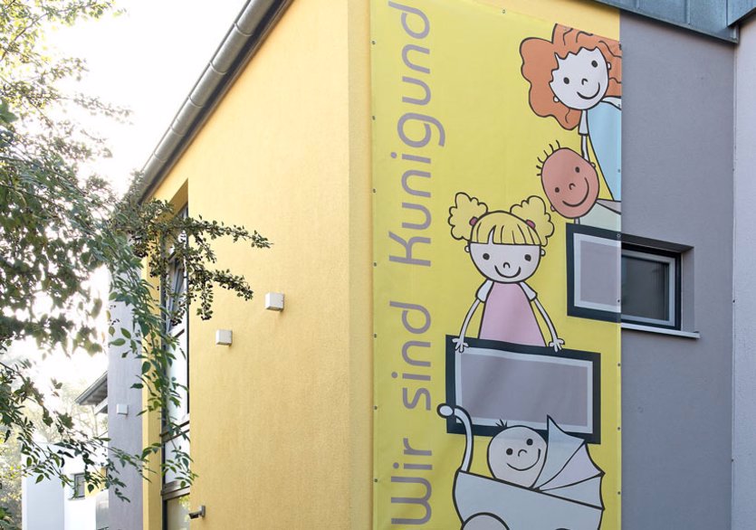 Hort St. Kunigund Außenansicht Gebäude.