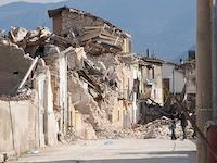 A destroyed house.