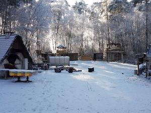 Brucker Lache adventure playground in winter