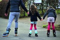 family-on-roller-skates