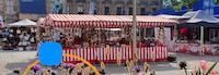 Marktstand mit frischem Gemüse.
