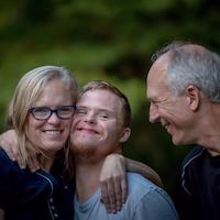 Family with mother, child and father.