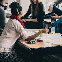 Students at the table