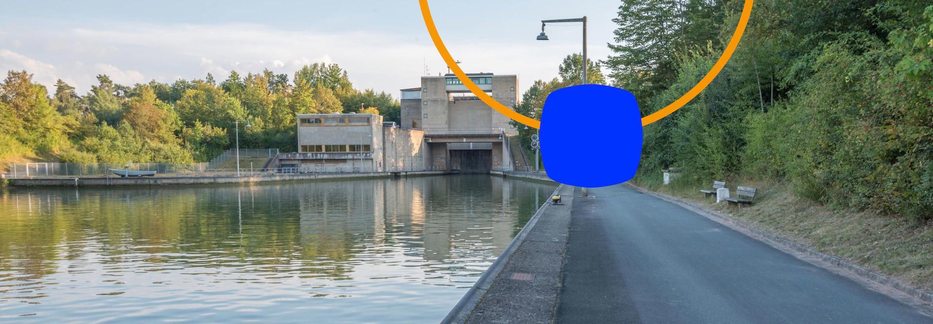 Die Schleuse Kriegenbrunn.