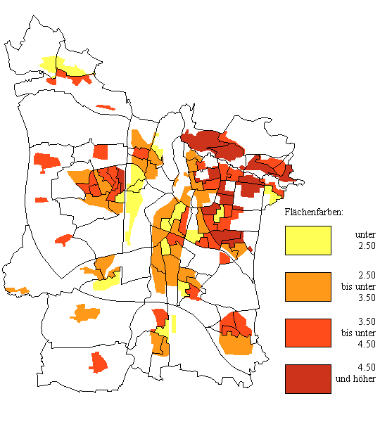 Landtagswahl Bayern 2003: Stimmenanteile der FDP im Stadtgebiet Erlangen